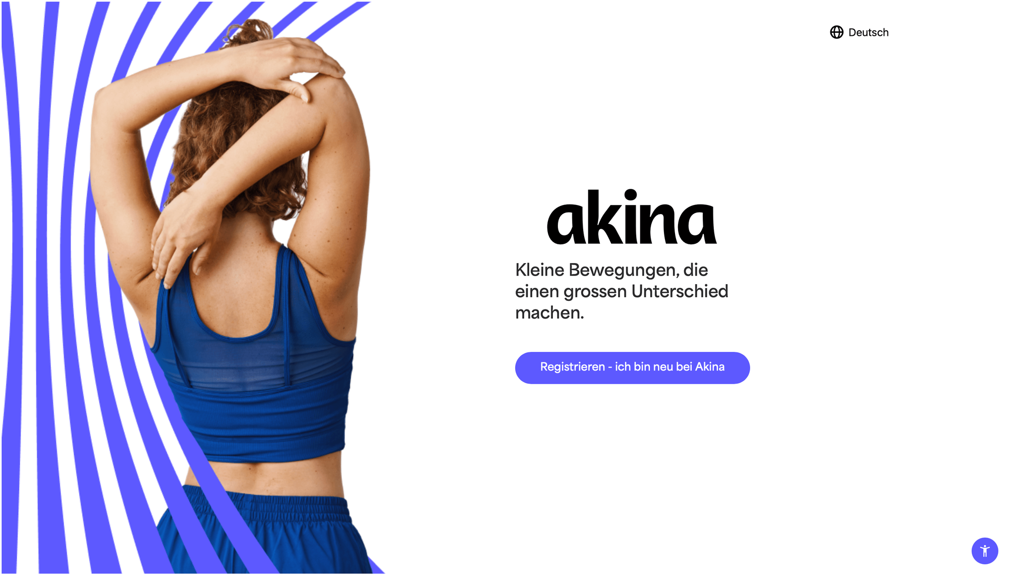 Akina neue Kunden Registrierung